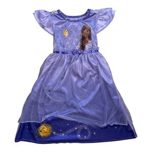 Disney Wish Nightgown, Asha & Star, Shimmery Purple with Twirl Skirt, Size 5